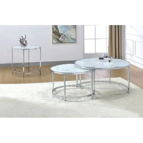 Rayne - Nesting Cocktail Tables - White