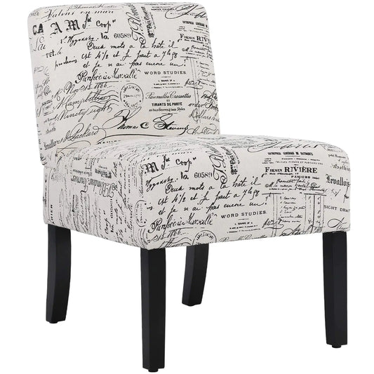 Modern Fabric Living Room Chairs with Solid Wood Legs Home Furniture (1 White)